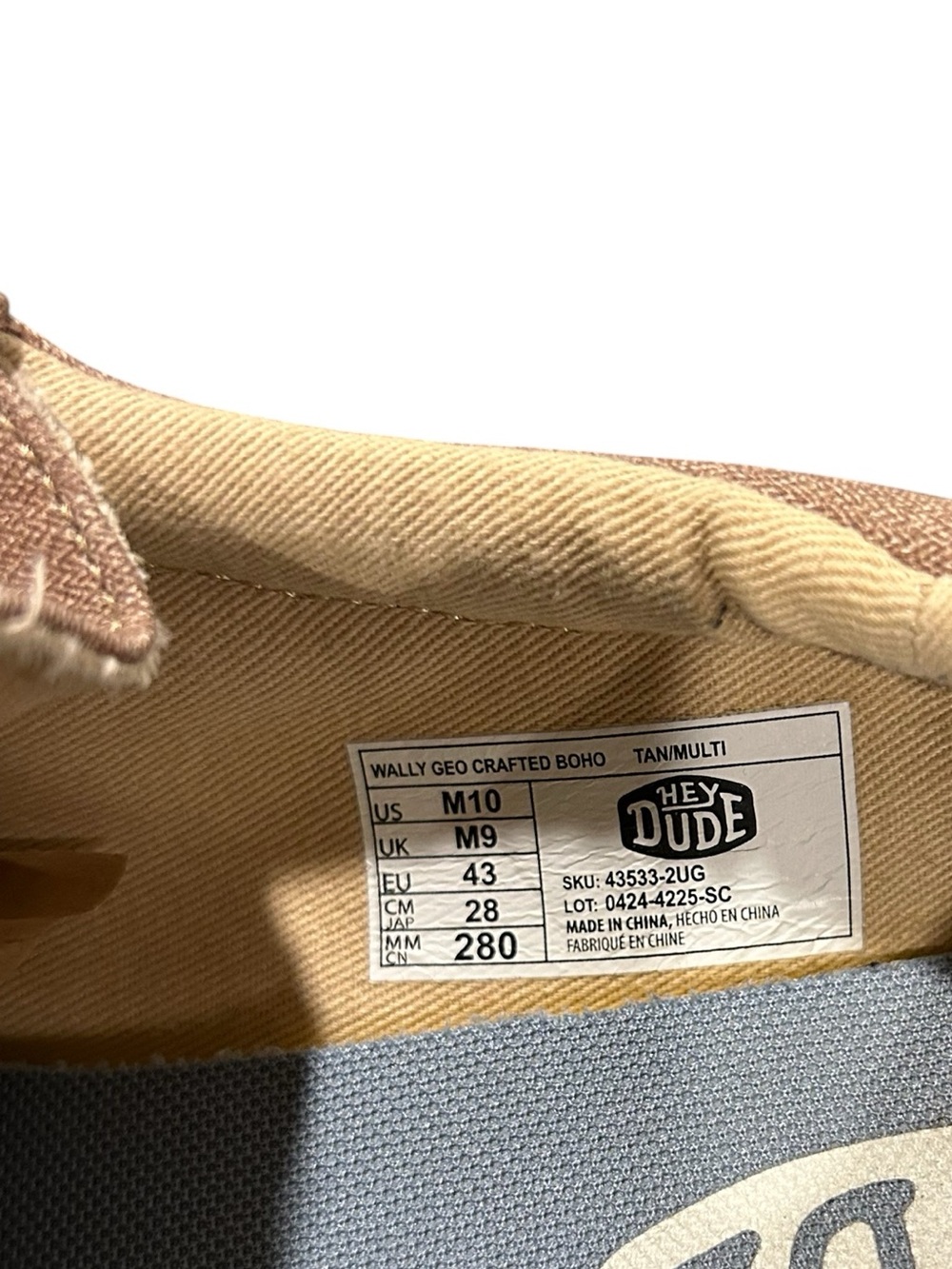 Hey Dude Men's Blush Canvas Wally Slip-Ons - Picture 7 of 8